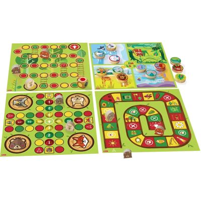 Jeujura 8455 Drewniany Zestaw Gier dla Dzieci - Klasyczne Gry Jeujura 8455 Drewniany Zestaw Gier dla Dzieci - Klasyczne Gry