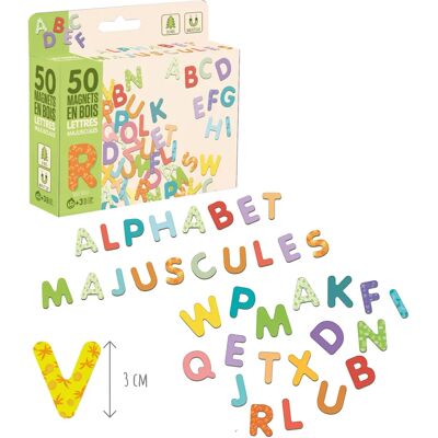 Jeujura 8966 Drewniane Magnetyczne Wielkie Litery - Zabawka Kreatywna Jeujura 8966 Drewniane Magnetyczne Wielkie Litery - Zabawka Kreatywna