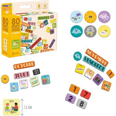 Jeujura 8968 Jouet d'art et d'artisanat - Magnets calendrier en bois - Apprenez les jours, mois, saisons - Dès 3 ans Jeujura 8968 Jouet d'art et d'artisanat - Magnets calendrier en bois - Apprenez les jours, mois, saisons - Dès 3 ans