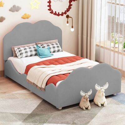 REDOM - Letto bambini imbottito 90x200 cm - Testata regolabile - Bed REDOM - Letto bambini imbottito 90x200 cm - Testata regolabile - Bed