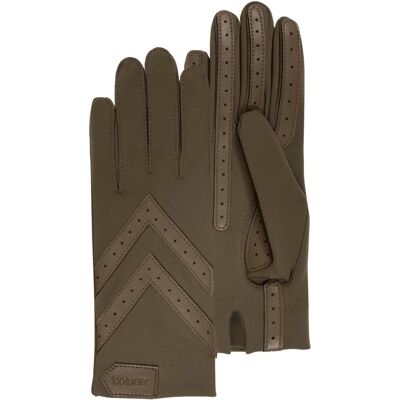 Gants Isotoner Olive Tissu Recyclé - Compatibles Écrans - Publicité Gants Isotoner Olive Tissu Recyclé - Compatibles Écrans - Publicité