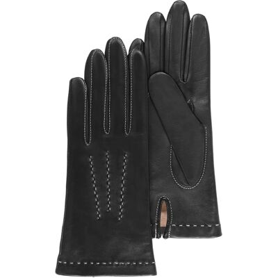 Gants en Cuir d'Agneau doublés en Soie - Isotoner - Publicité Gants en Cuir d'Agneau doublés en Soie - Isotoner - Publicité