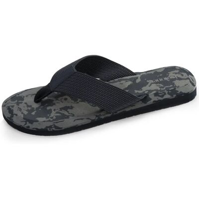 Isotoner - Tong - Camouflage Marine - 45 - Sandales - Publicité Isotoner - Tong - Camouflage Marine - 45 - Sandales - Publicité