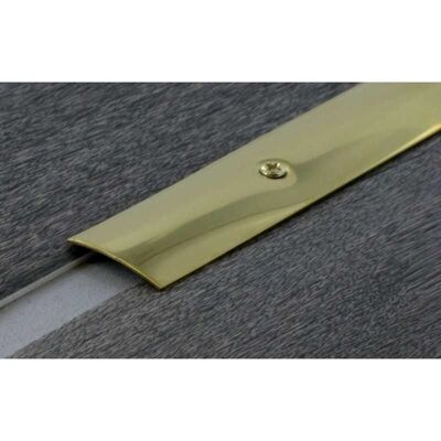 Seuil de porte DINAC 93mm - Laiton brillant - Installation facile - Publicité Seuil de porte DINAC 93mm - Laiton brillant - Installation facile - Publicité