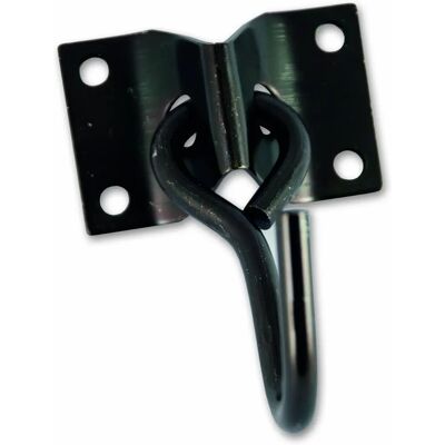 Chapuis Zink-Gepantserde Stalen Zwarte Haak Ø7 Mm Bevestigingsplaat 70x45 Mm Chapuis Zink-Gepantserde Stalen Zwarte Haak Ø7 Mm Bevestigingsplaat 70x45 Mm