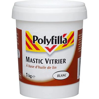 Polyfilla Stucco da vetra Bianco - Adatto per installazione e vetratura - 1kg Polyfilla Stucco da vetra Bianco - Adatto per installazione e vetratura - 1kg
