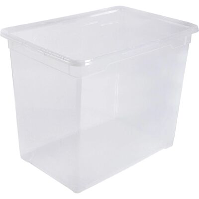 Rotho Caja de almacenamiento - 70L - Plástico transparente rectangular Rotho Caja de almacenamiento - 70L - Plástico transparente rectangular