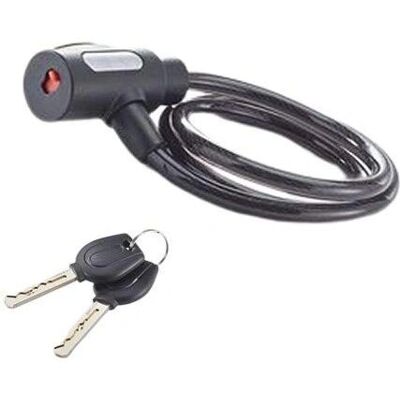 Mottez A114Q Blocco bici di sicurezza - Diametro 15mm, 100cm di lunghezza Mottez A114Q Blocco bici di sicurezza - Diametro 15mm, 100cm di lunghezza