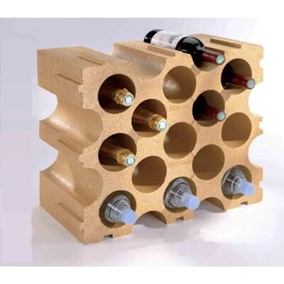 MOTTEZ Porta bottiglie - Modulare per 15 bottiglie MOTTEZ Porta bottiglie - Modulare per 15 bottiglie