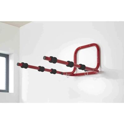 Mottez - Supporto bici - 3 biciclette - Rosso - Risparmio spazio Mottez - Supporto bici - 3 biciclette - Rosso - Risparmio spazio