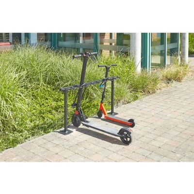Mottez M509S Supporto monopattini - 9 posti - Nero Mottez M509S Supporto monopattini - 9 posti - Nero