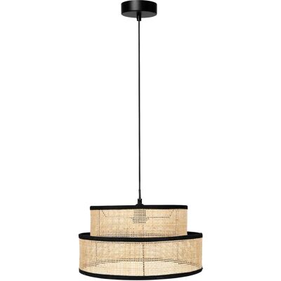 Ostaria Yuca Suspension - cannage naturel - cordon 100 cm - Publicité Ostaria Yuca Suspension - cannage naturel - cordon 100 cm - Publicité