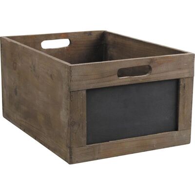 Aubry Gaspard - Boîte de rangement - Marron - Bois rectangulaire - Publicité Aubry Gaspard - Boîte de rangement - Marron - Bois rectangulaire - Publicité