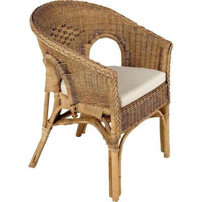 Fauteuil en rotin Aubry Gaspard avec coussin - Fauteuil - Publicité Fauteuil en rotin Aubry Gaspard avec coussin - Fauteuil - Publicité