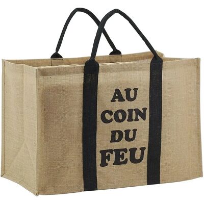 Aubry Gaspard - Sac en jute pour bûches - Résistant et lavable - Publicité Aubry Gaspard - Sac en jute pour bûches - Résistant et lavable - Publicité