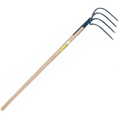 Tools Perrin - Gancio letame con seta 4 denti 21cm manico - Utensile da giardino Tools Perrin - Gancio letame con seta 4 denti 21cm manico - Utensile da giardino