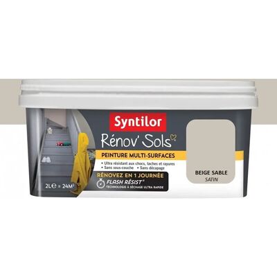 SYNTILOR - Pintura para suelos interiores Beige Arena - 2L SYNTILOR - Pintura para suelos interiores Beige Arena - 2L
