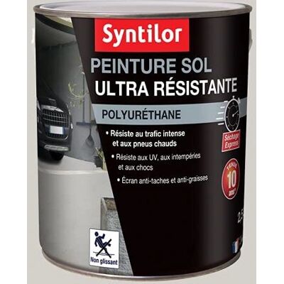 Peinture pour sol satinée résistante - 2,5L - Publicité Peinture pour sol satinée résistante - 2,5L - Publicité