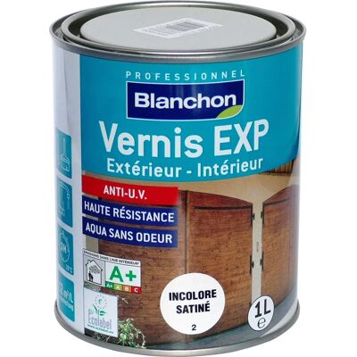 Vernis satiné transparent EXP Blanchon 1L - Vernis - Publicité Vernis satiné transparent EXP Blanchon 1L - Vernis - Publicité