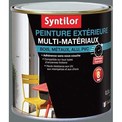 SYNTILOR - Multimaterial Exterior Paint - Gris basalte satin - 0,5 L - Paint - Publicité SYNTILOR - Multimaterial Exterior Paint - Gris basalte satin - 0,5 L - Paint - Publicité