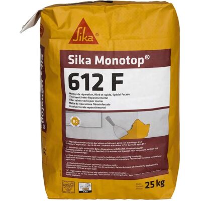Sika Monotop 612f Mortero de Reparación de Secado Rápido - Gris - 25kg Sika Monotop 612f Mortero de Reparación de Secado Rápido - Gris - 25kg