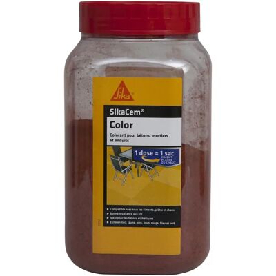 SikaCem Roter Zementfarbstoff - 800g - Beton, Mörtel, Putz SikaCem Roter Zementfarbstoff - 800g - Beton, Mörtel, Putz