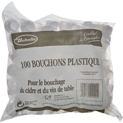 Manutan - Lot 100 - Plastique - Bottle stoppers - Publicité Manutan - Lot 100 - Plastique - Bottle stoppers - Publicité