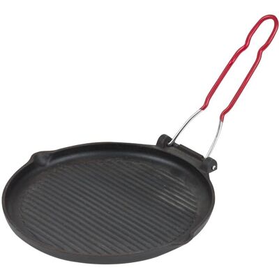 Invicta Grill en Fonte Émaillée 25,5cm Manche Amovible - Tous Feux Invicta Grill en Fonte Émaillée 25,5cm Manche Amovible - Tous Feux