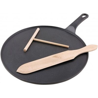 Poêle à Crêpes en Fonte Chasseur - 30cm - Noire - Fabriqué en France - Publicité Poêle à Crêpes en Fonte Chasseur - 30cm - Noire - Fabriqué en France - Publicité