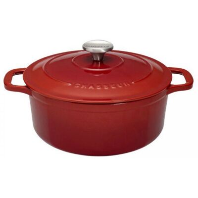 Chasseur PUC473258 Cocotte en fonte émaillée - 32cm, 8,8L - Convient à induction - Publicité Chasseur PUC473258 Cocotte en fonte émaillée - 32cm, 8,8L - Convient à induction - Publicité