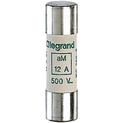 Fusible de sécurité Legrand 014012 - 12A, Cylindrique, Sans Pince de Percement - Publicité Fusible de sécurité Legrand 014012 - 12A, Cylindrique, Sans Pince de Percement - Publicité