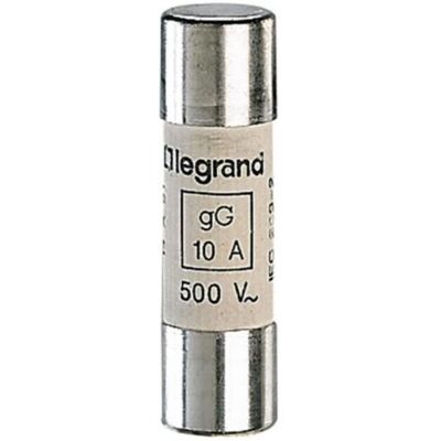 Legrand 014310 Fusible - Sécurité Cylindrique 10A - Publicité Legrand 014310 Fusible - Sécurité Cylindrique 10A - Publicité