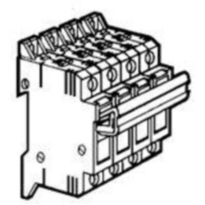 Legrand 021405 Disjoncteur - 3P+N - Cartouche 10x38 - Norme NF C 63-210/60-200-2 - Publicité Legrand 021405 Disjoncteur - 3P+N - Cartouche 10x38 - Norme NF C 63-210/60-200-2 - Publicité