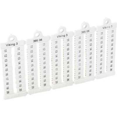 Marqueur de câble Legrand Viking 3 - Nombres 11-20 - Horizontal - Lot de 100 - Publicité Marqueur de câble Legrand Viking 3 - Nombres 11-20 - Horizontal - Lot de 100 - Publicité
