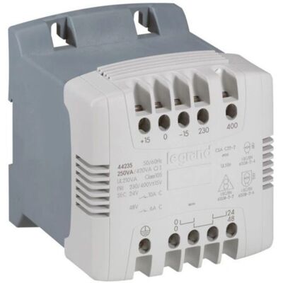 Transformador de voltaje Legrand 044265 - 250VA, 230-400V / 115-230V Transformador de voltaje Legrand 044265 - 250VA, 230-400V / 115-230V