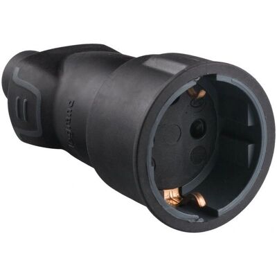 Tomada Legrand - 3680W, 230V, 2P+T, Preto - Heavy Duty Tomada Legrand - 3680W, 230V, 2P+T, Preto - Heavy Duty