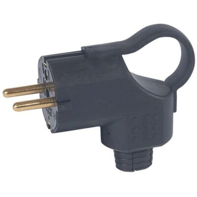 Legrand 050252 Steckeradapter - 2P+E, Seitenausgang, 16A, Schwarz Legrand 050252 Steckeradapter - 2P+E, Seitenausgang, 16A, Schwarz