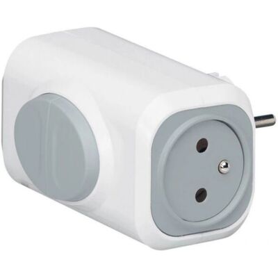 Legrand 050637 Netzsteckeradapter - 2 Steckdosen - 230V - 3680W - Weiß/Grau Legrand 050637 Netzsteckeradapter - 2 Steckdosen - 230V - 3680W - Weiß/Grau