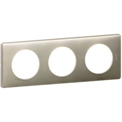 Legrand 068903 Placa de pared - 3 unidades - Titanio Legrand 068903 Placa de pared - 3 unidades - Titanio