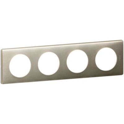 Legrand 068904 Placa de pared - Titanio - 4 unidades Legrand 068904 Placa de pared - Titanio - 4 unidades