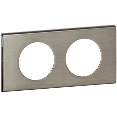 Legrand 069102 Cadre double en acier inoxydable - Couverture murale - Publicité Legrand 069102 Cadre double en acier inoxydable - Couverture murale - Publicité