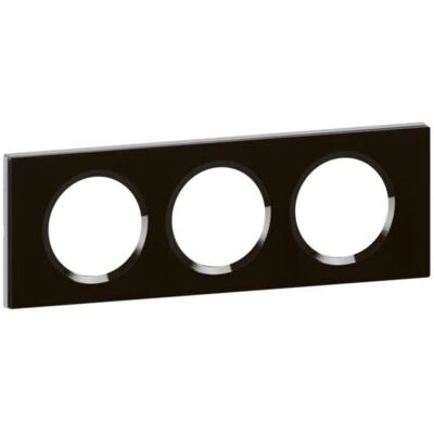 Legrand 069303 Glas 3-Post Wandplatte - Graphit Legrand 069303 Glas 3-Post Wandplatte - Graphit