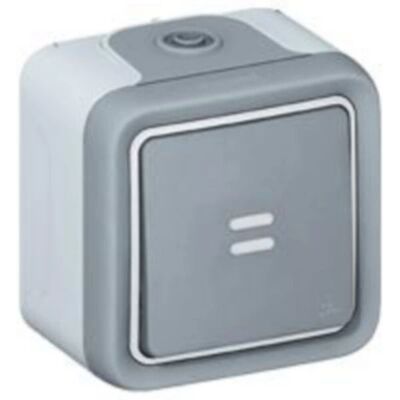 Legrand 69722 Lichtschalter - IP55, Beleuchtet, 1-polig, Grau Legrand 69722 Lichtschalter - IP55, Beleuchtet, 1-polig, Grau