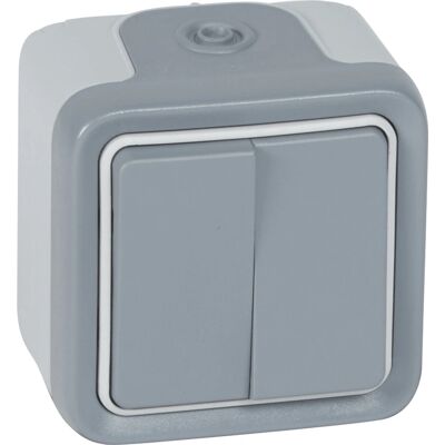 Legrand 69725 Lichtschalter - Doppel, IP55, 10A Legrand 69725 Lichtschalter - Doppel, IP55, 10A