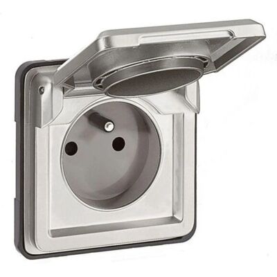 Legrand 077831 Enchufe - IP55, 16A, Tipo E francés, Resistente a la intemperie Legrand 077831 Enchufe - IP55, 16A, Tipo E francés, Resistente a la intemperie