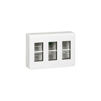 Legrand 077887 Väggplatta - Ytjusteringskopplingar - 3-Post - Svart Legrand 077887 Väggplatta - Ytjusteringskopplingar - 3-Post - Svart
