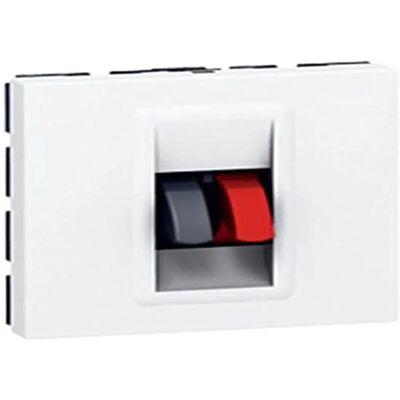 Legrand 078751 White Speaker Wall Socket - 2 Modules Legrand 078751 White Speaker Wall Socket - 2 Modules