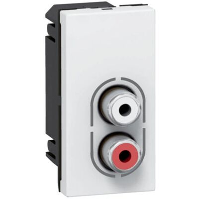 Legrand 078753 Mosaic 2xRCA Zócalo de audio - Blanco Legrand 078753 Mosaic 2xRCA Zócalo de audio - Blanco