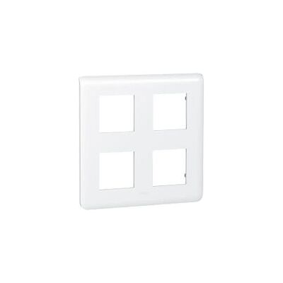 Legrand 078838 Plaque murale - Modules 2x2 - Blanc - Enjoliveur - Publicité Legrand 078838 Plaque murale - Modules 2x2 - Blanc - Enjoliveur - Publicité