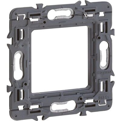 Support Legrand pour Mosaic II - 1 Poste, 2 Modules, Griffes - Publicité Support Legrand pour Mosaic II - 1 Poste, 2 Modules, Griffes - Publicité